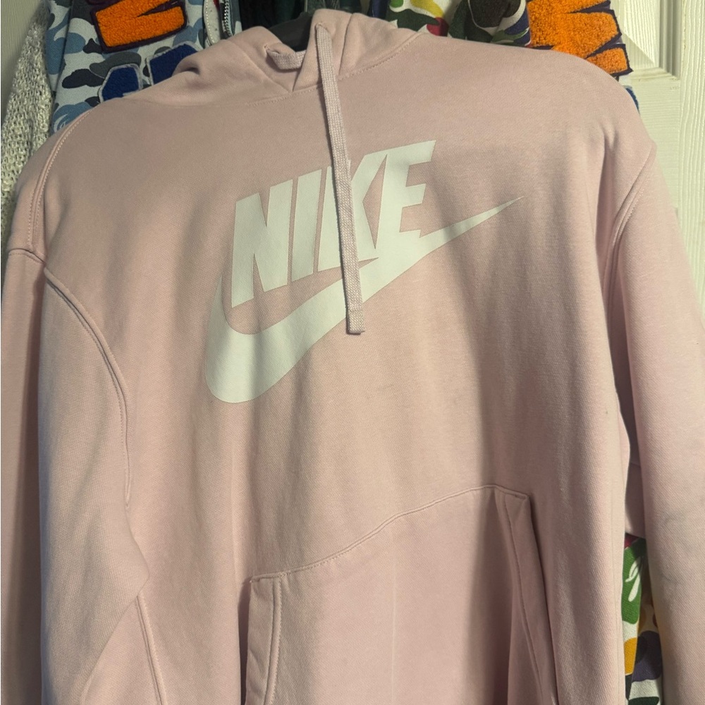 Nike Women  Pink Hoodie Sweater stains on side